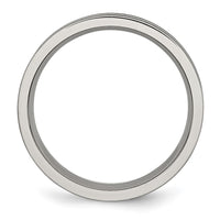 Titanium Brushed and Polished 6mm Grooved Band