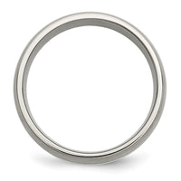 Titanium Brushed w/Sterling Silver Inlay 8mm Band