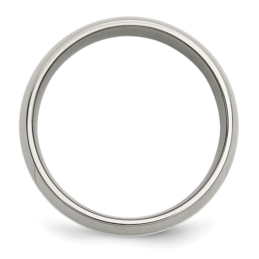 Titanium Polished w/Sterling Silver Inlay 8mm Band