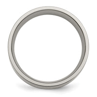 Titanium Polished w/14k Yellow Inlay 8mm Flat Band