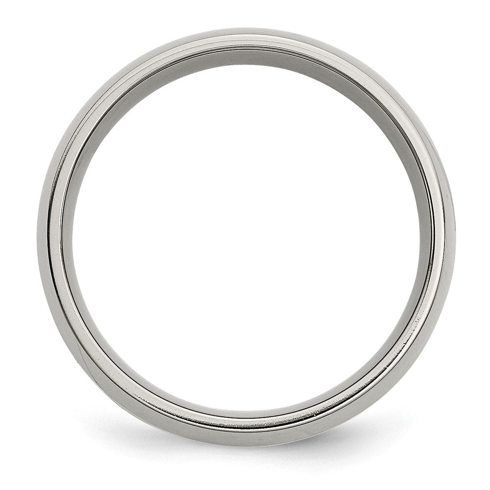 Titanium Polished w/14k Yellow Inlay 8mm Band
