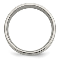 Titanium Polished w/14k Yellow Inlay 8mm Flat Band