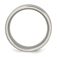 Titanium Polished w/Black Carbon Fiber Inlay 8mm Band