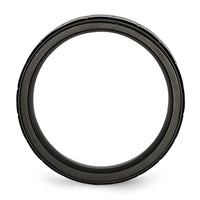 Titanium Brushed Center Black IP-plated 9mm Band