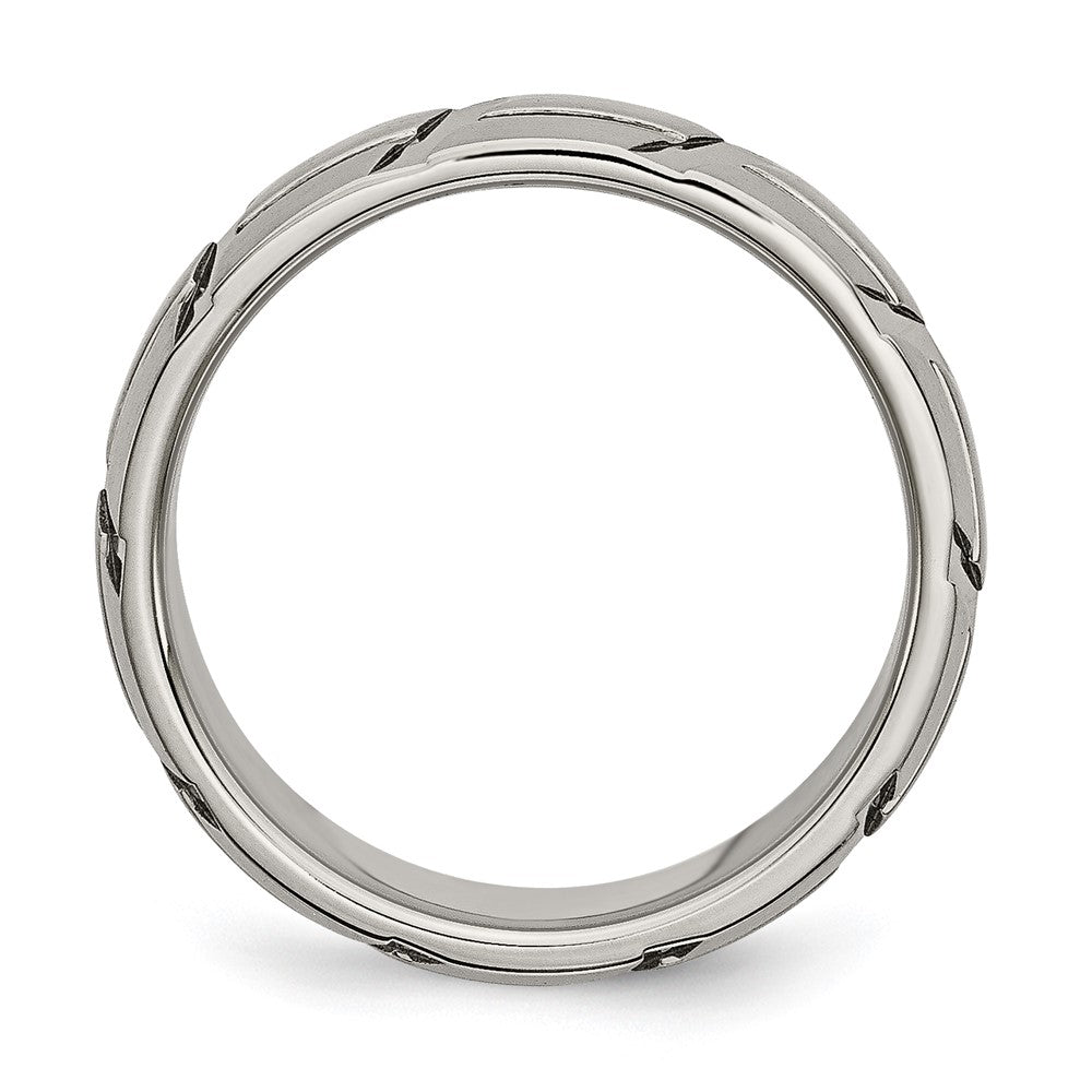 Titanium Brushed and Polished 8mm Band