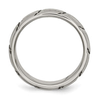 Titanium Brushed and Polished 8mm Band