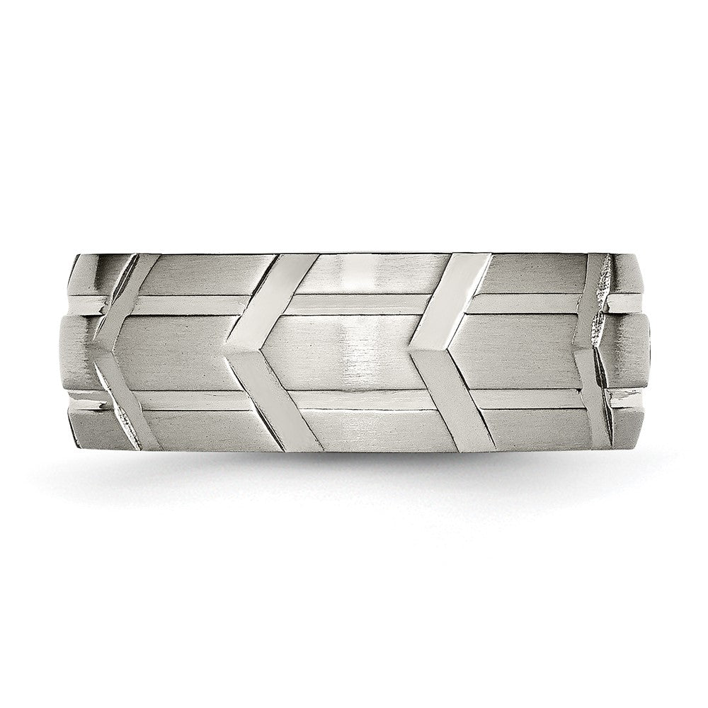 Titanium Brushed and Polished 8mm Band