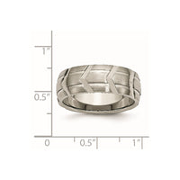 Titanium Brushed and Polished 8mm Band