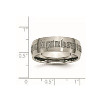 Titanium Brushed Serenity Prayer Laser Design 8mm Band
