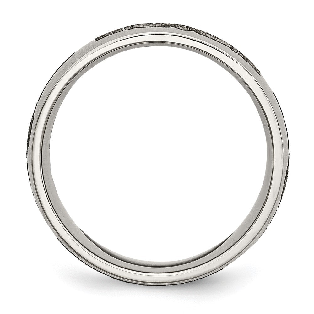 Titanium Brushed Claddagh Laser Design 8mm Band