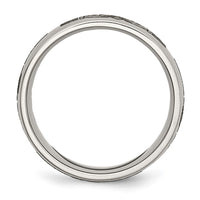 Titanium Brushed Claddagh Laser Design 8mm Band