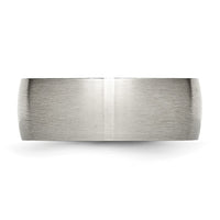 Titanium Brushed 8mm Half Round Band