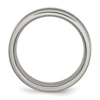 Titanium Polished w/Black Carbon Fiber Inlay 8mm Band