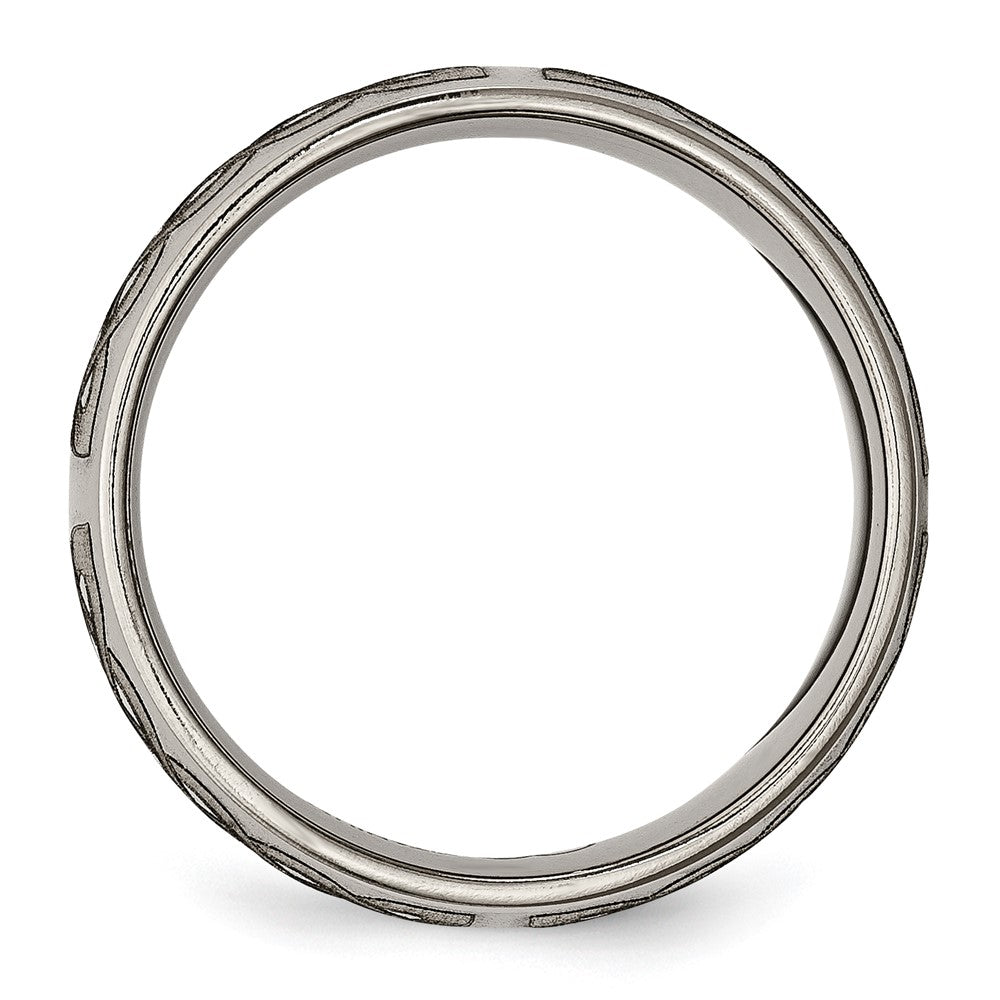 Titanium Polished Celtic Laser Design 8mm Band