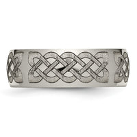 Titanium Polished Celtic Laser Design 8mm Band
