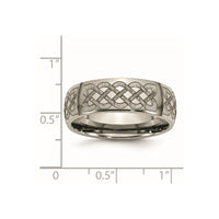 Titanium Polished Celtic Laser Design 8mm Band