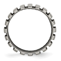 Titanium Polished w/Black IP-plated Wire 6mm Band