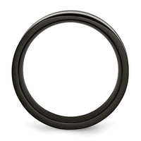 Titanium Polished Black IP-plated w/Carbon Fiber Inlay 9mm Band