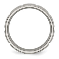 Titanium Satin and Polished 6mm Grooved Band