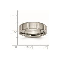 Titanium Satin and Polished 6mm Grooved Band