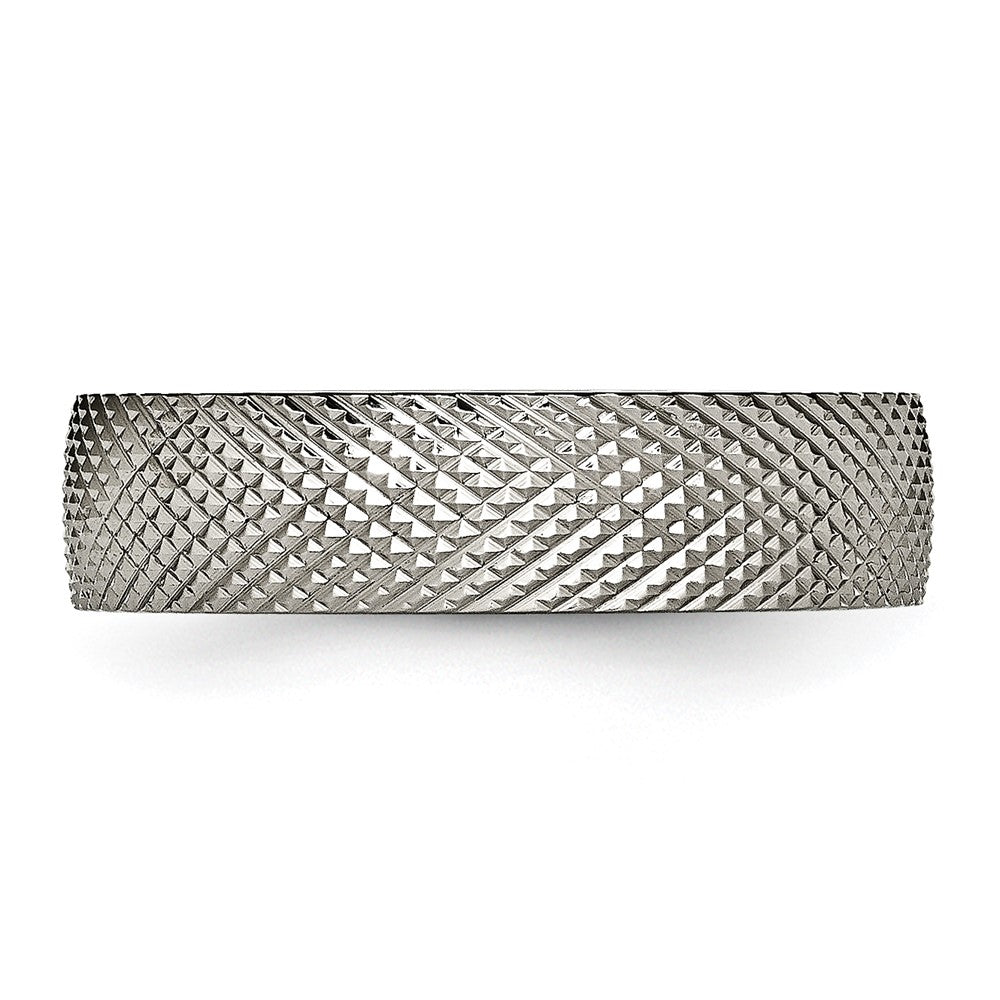 Titanium Polished and Textured 6mm Band