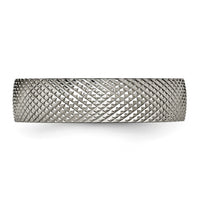 Titanium Polished and Textured 6mm Band