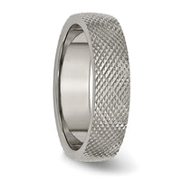 Titanium Polished and Textured 6mm Band
