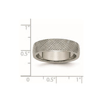 Titanium Polished and Textured 6mm Band
