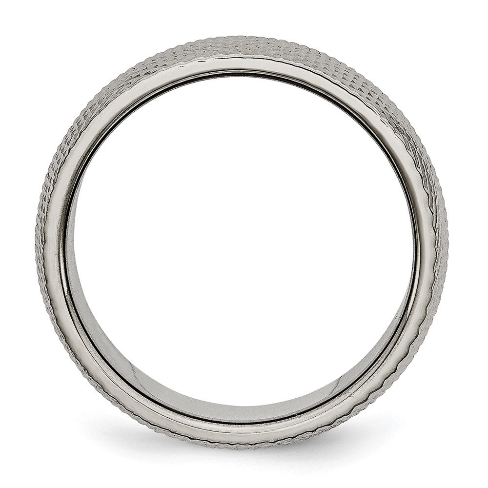 Titanium Polished and Textured 8mm Band