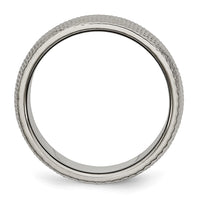 Titanium Polished and Textured 8mm Band
