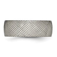 Titanium Polished and Textured 8mm Band