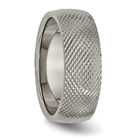 Titanium Polished and Textured 8mm Band