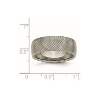 Titanium Polished and Textured 8mm Band