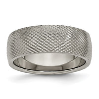 Titanium Polished and Textured 8mm Band