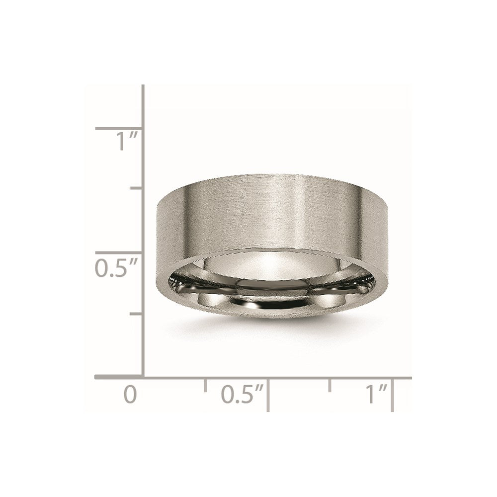 Titanium Brushed 8mm Flat Band