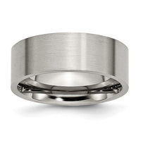 Titanium Brushed 8mm Flat Band