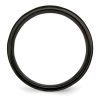 Titanium Brushed and Polished Black IP-plated Swirl Design 8mm Band