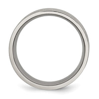 Titanium Brushed Yellow IP-plated 8mm Grooved Band