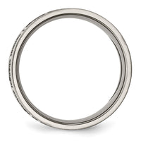 Titanium Polished Serenity Prayer Laser Design 8mm Flat Band