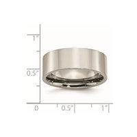 Titanium Polished 8mm Flat Band