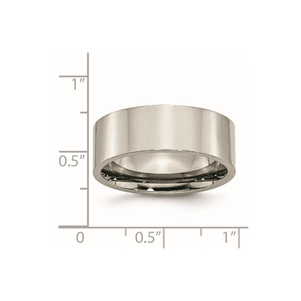 Titanium Polished 8mm Flat Band