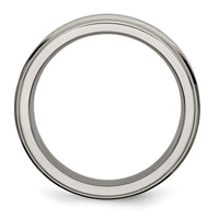 Titanium Satin and Polished 6mm Grooved Edge Band