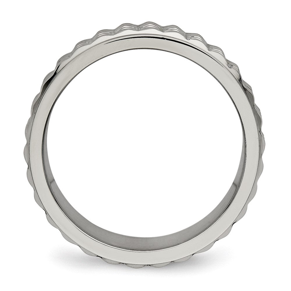 Titanium Polished 8mm Studded Band