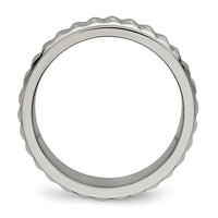Titanium Polished 8mm Studded Band