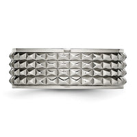 Titanium Polished 8mm Studded Band