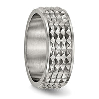 Titanium Polished 8mm Studded Band