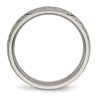 Titanium Polished and Textured 6mm Band
