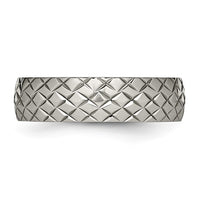 Titanium Polished and Textured 6mm Band