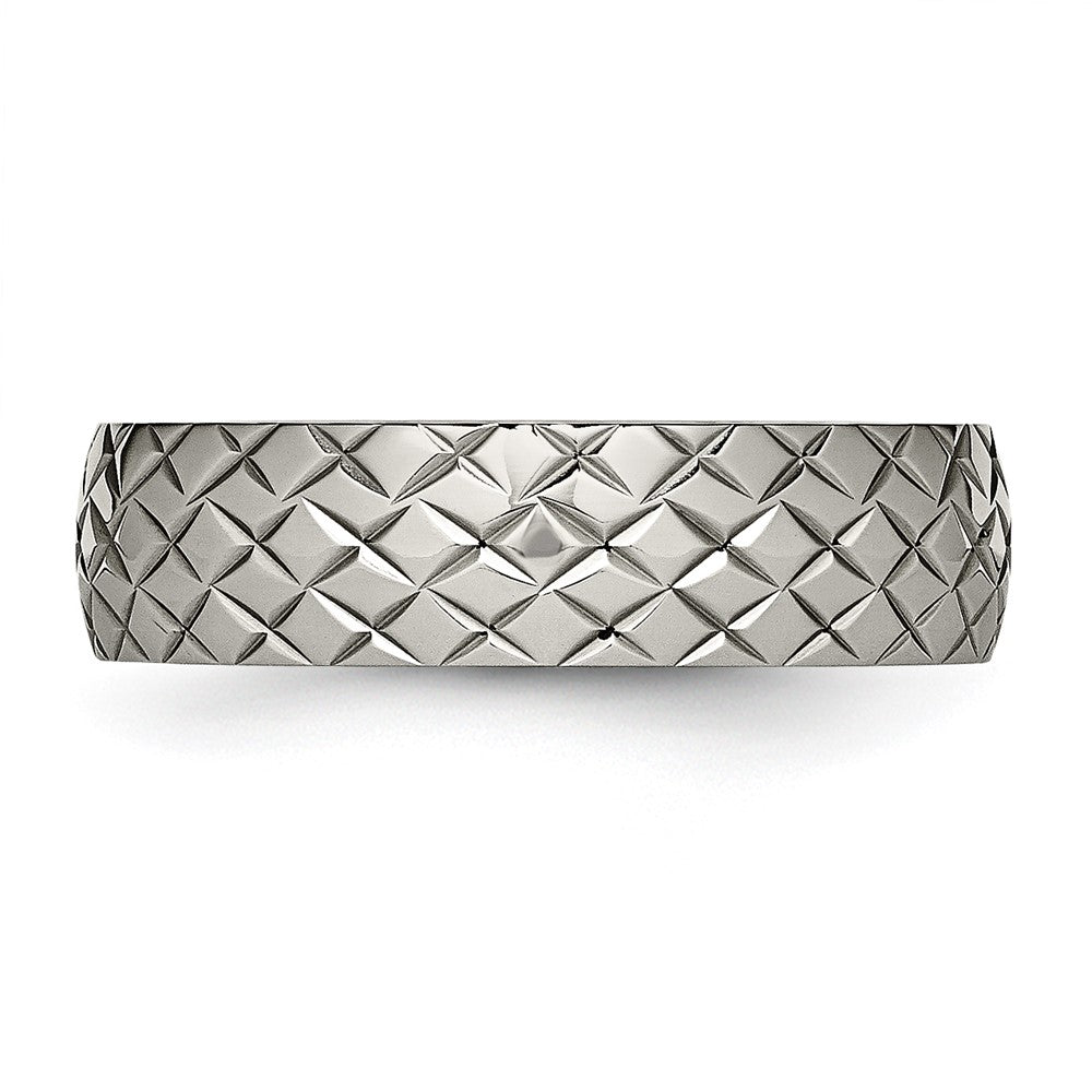 Titanium Polished and Textured 6mm Band