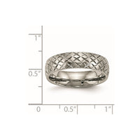Titanium Polished and Textured 6mm Band
